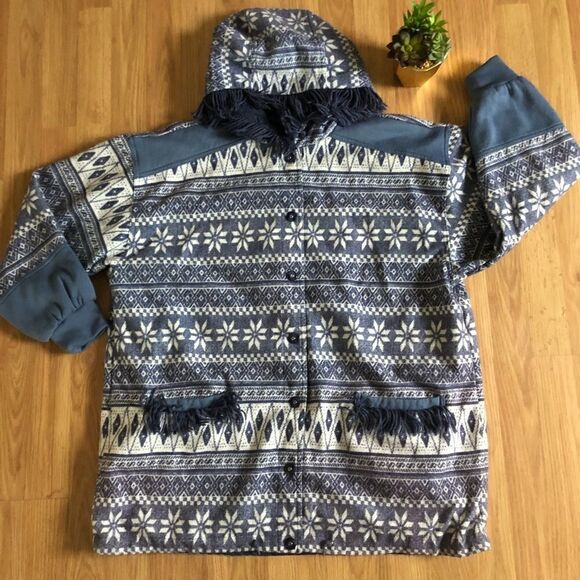 CURRENT SEEN Reversible Snowflake Jacket - Picture 3 of 10